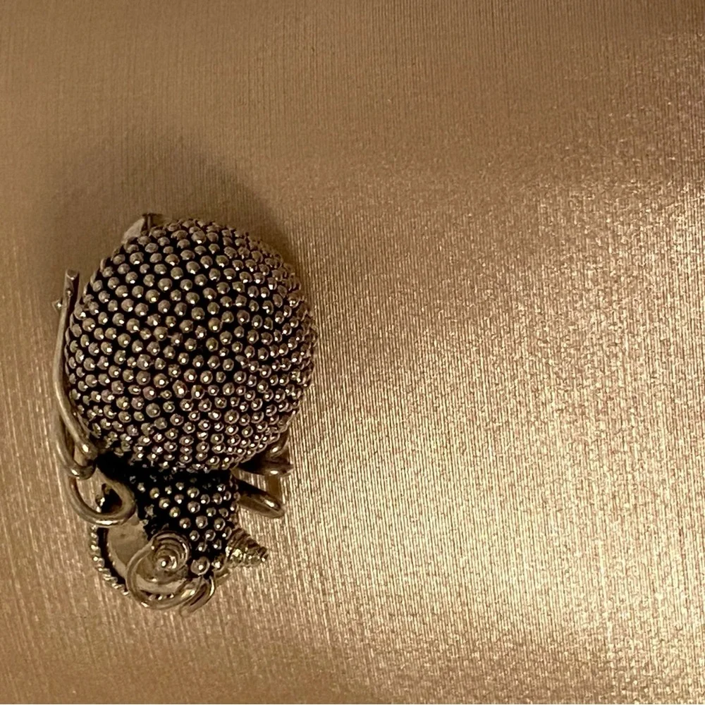 BROOCH PIN 925 STERLING SILVER LITTLE PUFFY BUG 4.2g
